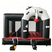 Château gonflable personnalisé Lilytoys en forme de vache laitière, combo de château gonflable pour enfants, fête d'enfants, parc d'attractions