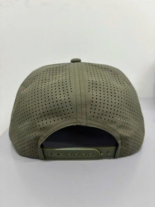 High Quality Custom Sports Hat 5 Panel Snapback <b>Waterproof</b> Lightweight Nylon <b>Cap</b> with Laser Cut Perforated Mesh Back Outdoor Hat - Product Image 4