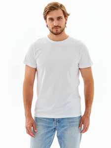 T-shirt formel à manches courtes et col rond pour homme BlanqWear, coupe ample, 100% coton premium 200g, antibactérien, séchage rapide, écologique - Product Image 3