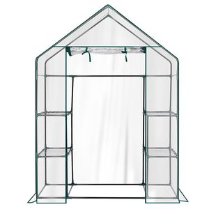 Mini serre en PVC de 56'' x 29'' x 77'' avec 4 étagères pour la culture de plantes en intérieur et en extérieur dans le jardin - Product Image 6