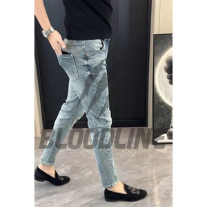 Pantalones Cargo de Mezclilla para Hombre, Corte Slim Fit, Lavado Stonewash, Cintura Media, Color Sólido, Estilo Utilitario, Tela de Mezclilla de Primera Calidad, Duraderos - Product Image 2