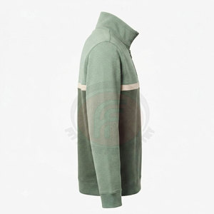 Soft Stretch Knit Long Sleeve Men <b>Quarter</b> <b>Zip</b> <b>Sweater</b> 100% Cotton Warm Casual Winter Everyday Wear Breathable Comfortable Fit - Product Image 3