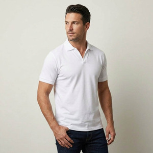 Polo en piqué de coton uni pour homme, haute qualité, coupe classique, respirant, tricoté, style décontracté, vente en gros - Product Image 6