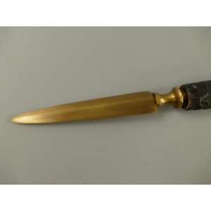 Ouvre-lettre de luxe avec manche en corne, fournitures de bureau, ouvre-lettre antique en laiton, articles cadeaux nautiques, prix abordable - Product Image 3