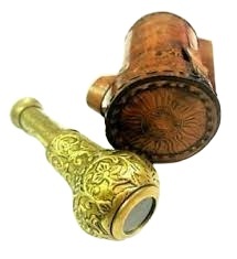 CHk Calvin Handicrafts CHRG001 Vintage Handmade Polished Nautical Antique Brass Engraved Still Life Pocket Telescope Spyglass - Product Image 2