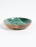 Bol à salade en émail et bois écoresponsable fait main, diamètre 8 pouces, vaisselle durable pour la maison et la restauration