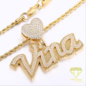 Collar Premium en Tono Dorado 2025 con Diamante Moissanita, Plata de Ley 925, Colgante de Número de Lujo para Joyería - Product Image 2