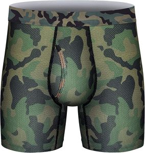 Wholesale OEM Men's Breathable Eco-Friendly Boxer Briefs Mesh Knit Quick Dry Performance Sport Athletic <b>Camouflage</b> Printed - Product Image 3