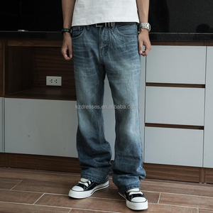 <span class=keywords><strong>Jeans</strong></span> da <span class=keywords><strong>Uomo</strong></span> Personalizzati 14OZ Bootcut a Zampa d'Elefante, Pantaloni Designer Dritti Effetto Acido Strappati Stile Retrò - Product Image 2