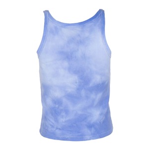 Women <b>Cloud</b> Tie Dye Ribbed Tank Top Bow Tie <b>Neck</b> Slim Fit Casual Summer Cami Vest Top Multicolor - Product Image 5