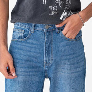 Customizable Mens Vintage Winter Street style Straight Baggy Jeans Light Washed Casual Denim <b>Pant</b> with Faded Men's <b>Pants</b> Washed - Product Image 6