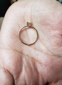 Anillo de Diamantes de 3 Piedras 0.12 CT Oro de 18K para Mujer |   Certificado por IGI |   Fiesta, Boda y Aniversario |   Joyería nupcial minimalista - Product Image 3