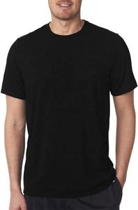 เสื้อยืดลำลองแขนสั้นสำหรับผู้ชายผ้าฝ้าย100% โลโก้ด้านหน้าทรงสลิมฟิตผ้าฝ้ายดีไซน์แบบทึบ - Product Image 2