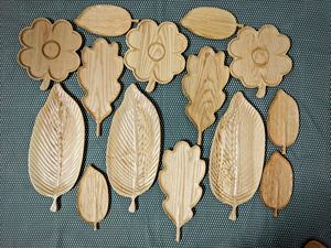 Plateau de découpe en bois durable de haute qualité, forme de feuille, naturel, résistant, plateau de service, vente en gros - Product Image 6