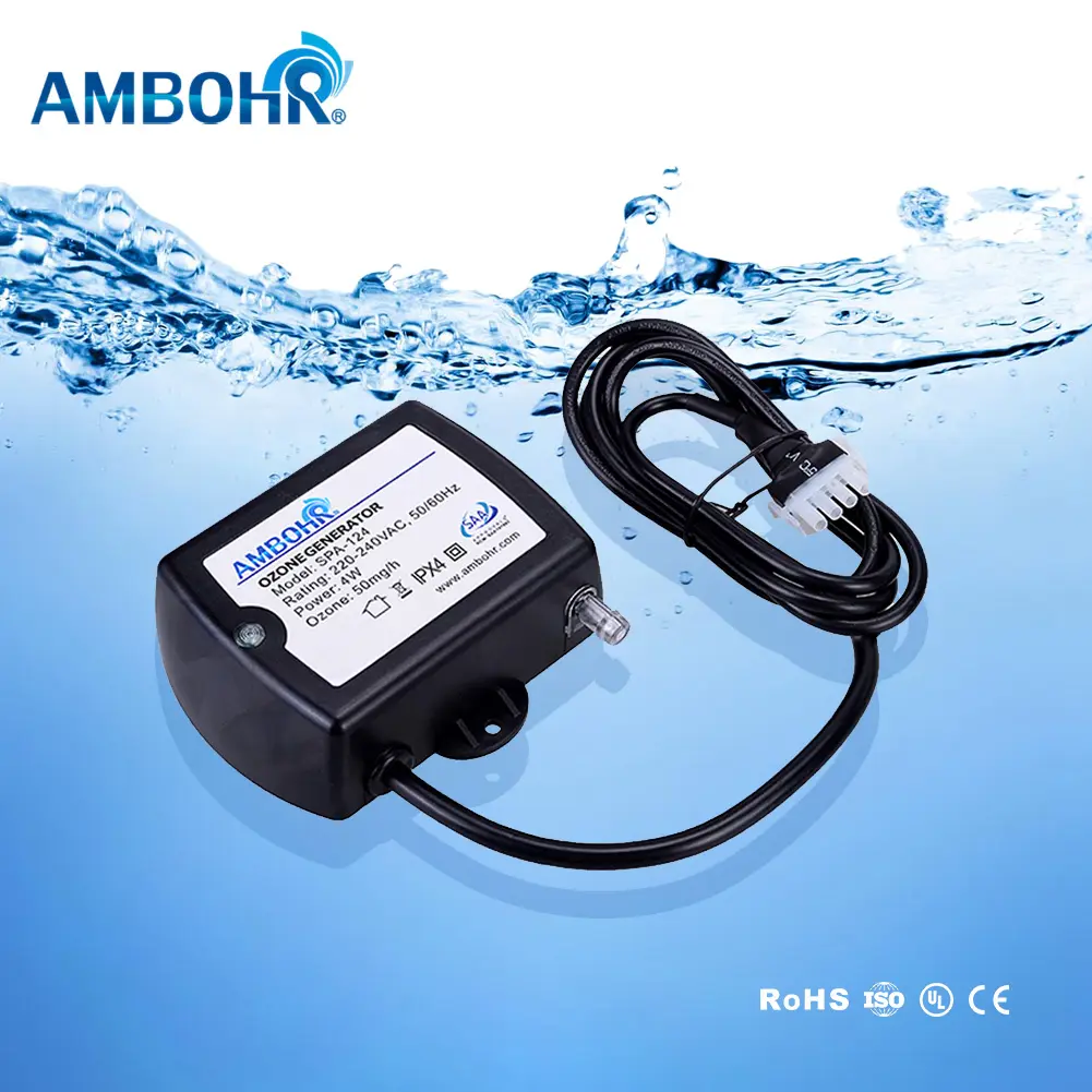 AMBOHR SPA-124 220V120V 50/60Hz 100mg/hr Portable Ozone Generator For Water And Cold Plunge