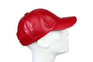 Casquette de baseball en cuir rouge réglable, chapeau carré en cuir pour hommes et femmes, sport, décontracté, extérieur - Product Image 6