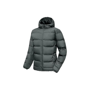 Customized High Quality Quilted <b>Canvas</b> Puffer <b>Jacket</b> Street Wear Men's Hoodie with Front Logo - Product Image 4