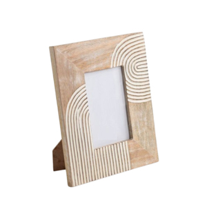 Hand-Carved Mango Wood Photo <b>Frame</b> Eco-Friendly Boho Palm Leaf <b>Picture</b> <b>Frame</b> for Tabletop Home Decor Custom Logo In Best Price - Product Image 5