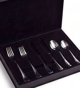 Ensemble de couverts en acier inoxydable, design minimaliste, finition miroir haute brillance, compatible lave-vaisselle, pour la maison et les cafés. - Product Image 5
