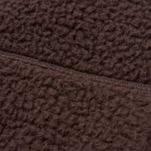 Pakistan Manufacturer <b>Thick</b> Zipper Warm Up Sherpa <b>Jacket</b> Brown Color Side Zipper Pocket Sherpa <b>Jacket</b> For Cold Weather - Product Image 4