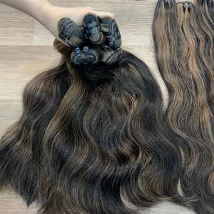 Extensiones de cabello humano de trama Natural de Grado Superior Cabello crudo vietnamita Doble dibujado Color natural Cutícula completa al por mayor - Product Image 5