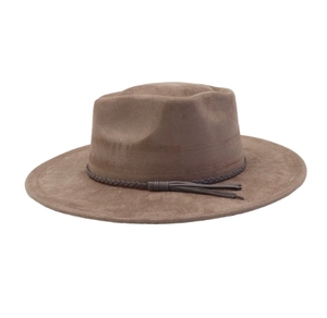 Nouveaux chapeaux Fedora en daim à large bord, style décontracté d'hiver, avec motif flèche et couronne, chapeaux de soleil basiques à visière plate - Product Image 1