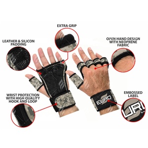 Gants de musculation robustes en néoprène pour les séances d'entraînement en salle de sport, offrant une stabilité du poignet et une adhérence rembourrée - Product Image 6