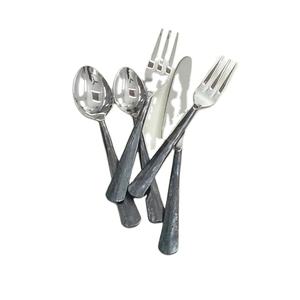 Restaurant Hôtel Couverts Ensemble En Acier Forgé À La Main Miroir En Acier Inoxydable Manche 2 Cuillères 1 Couteau 2 Fourchettes Cadeau D'affaires Populaire - Product Image 1