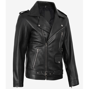 2026 OEM Hot Selling Genuine Black Cowhide Leather <b>Jacket</b> For Men's High Quality Low MOQ Plus-Size Winter Fashion <b>Heated</b> <b>Jackets</b> - Product Image 3