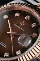 Montre mécanique automatique élégante pour homme, 40 mm, Alexander Ferros, saphir, fermoir papillon, acier inoxydable, résistante à l'eau, MIYOTA, analogique