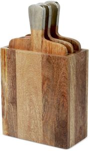 Planche à découper rectangulaire en bois naturel écologique, compatible lave-vaisselle - Options en acacia, mangue, teck et bambou - Product Image 4