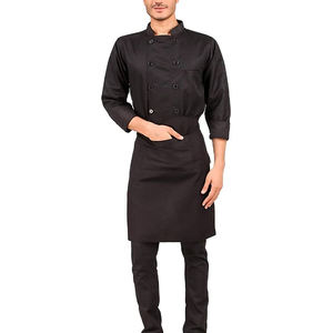 Chaquetas de Chef de Manga Larga, Uniformes de Cocina Transpirables para Restaurante, Uniformes de Chef de Manga Larga de Color Sólido en Poliéster y Algodón - Product Image 1
