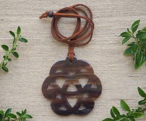 Collier pendentif animal en corne de buffle naturelle, fait main, de luxe, imperméable - Product Image 3