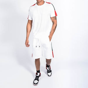 Conjunto Deportivo Casual de Verano para Hombre, Venta al por Mayor, Camiseta de Manga Corta Estilo Waffle, Camiseta Holgada de Media Manga en Dos Piezas - Product Image 2