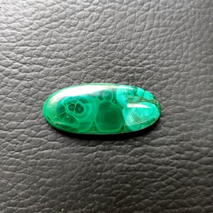 Cabochon en Malachite Naturelle Pierres Précieuses Lâches Forme Ovale Style Plain - Product Image 2