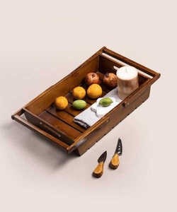 ROYAL ARTISANS Bandeja de Madera Hecha a Mano para Servir Café con Elegante Trabajo en Latón – Precio Directo de Fábrica Decoración de Lujo para el Hogar - Product Image 2