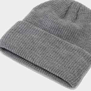 Gorros de punto cálidos de invierno al por mayor, gorros de punto personalizados con puño, gorros de punto con bordado. - Product Image 3