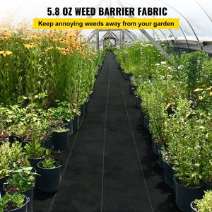 Heavy Duty 5.8oz Landscape <b>Fabric</b> Garden <b>Netting</b> 3ft X 300ft Black Weed Barrier Cover Mat Woven Grass Control Geotextile Garden - Product Image 2