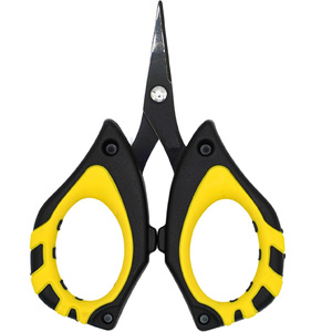 Tijeras de Pesca de 4.5” para Línea Trenzada, Acero Inoxidable con Cuchillas Dentadas, Agarre Antideslizante - Product Image 1