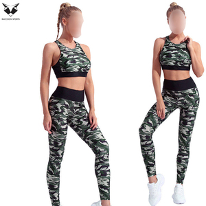 Conjunto de Yoga de Camuflaje Personalizado para Mujer 2026, Leggings de Cintura Alta para Gimnasio y Sujetador Deportivo, Ropa Deportiva de Dos Piezas - Product Image 6