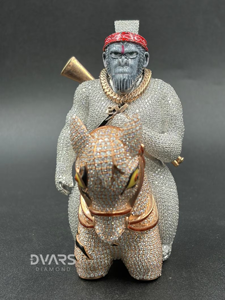 Nuevo Diseño de Colgante Personalizado 3D de Moissanita con Diseño de Planeta de los Simios, Estilo Hip Hop, Chapado en Oro, Colgante de Dibujos Animados - Product Image 3