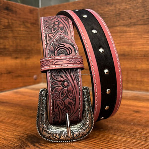 Ceintures de costume d'affaires en cuir usiné à la main pour hommes de luxe personnalisées avec boucle ardillon réglable ceintures en cuir de vachette véritable - Product Image 4