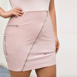 Nuevas Tendencias en Faldas de Moda para Mujer, Fabricante de Ropa, Falda Midi de Cuero Informal de Verano Personalizada para Mujer de Oficina - Product Image 1