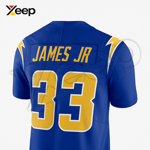 เสื้อฟุตบอลอเมริกัน XEEP รุ่นปรับแต่งได้ XC-AFU-15 สำหรับผู้ชาย เนื้อผ้าโพลีเอสเตอร์น้ำหนักเบา ระบายอากาศได้ดี พิมพ์ลายด้วยเทคโนโลยีฮีททรานเฟอร์ ประสิทธิภาพสูง - Product Image 4