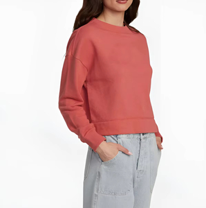 Sudaderas de Algodón con Estilo Nuevo a Precio de Fábrica, Lavado Ácido, para Mujer, Corte Holgado Informal, Sudadera para Adultos - Product Image 3