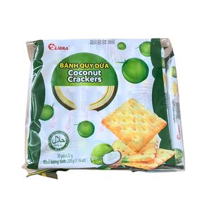 Galletas dulces y crujientes de coco 220g Bolsa Bolsita Forma cuadrada - Product Image 1