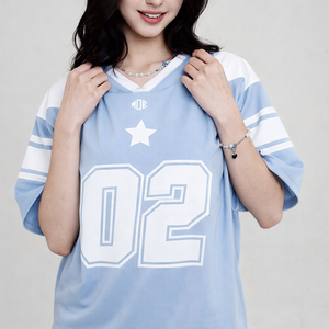 Maillot de football américain respirant en maille à faible MOQ pour hommes, col en V oversize, streetwear, impression de numéro personnalisée, fabrication en gros OEM ODM - Product Image 2
