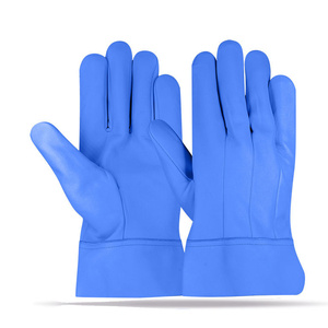 Gants de soudage TIG en cuir de chèvre de haute qualité, avec manchette de sécurité, certifiés CE, résistants à la chaleur et aux étincelles, pour la construction et la lutte contre les incendies - Product Image 4