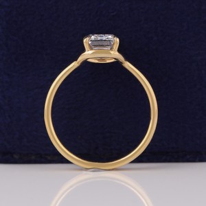 Double Shank Ring Fine Jewelry 10K Yellow Gold 2 CT Emerald Cut Man made Lab Grown Diamond <b>for</b> Engagement & Wedding Ring - Product Image 5