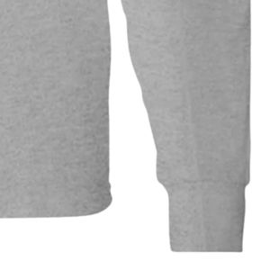 T-shirt gris à manches longues avec imprimé graphique de lettres grecques et emblème, col rond, haut décontracté tendance, vêtement streetwear, pull pour tous les jours - Product Image 5